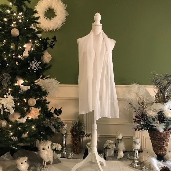 Accessories - White Chiffon scarf